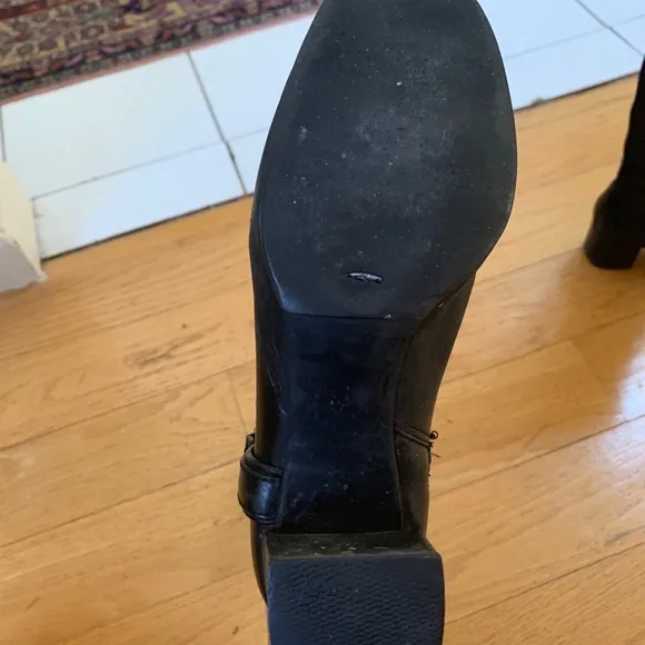 Tory Burch black Donovan leather rider boots