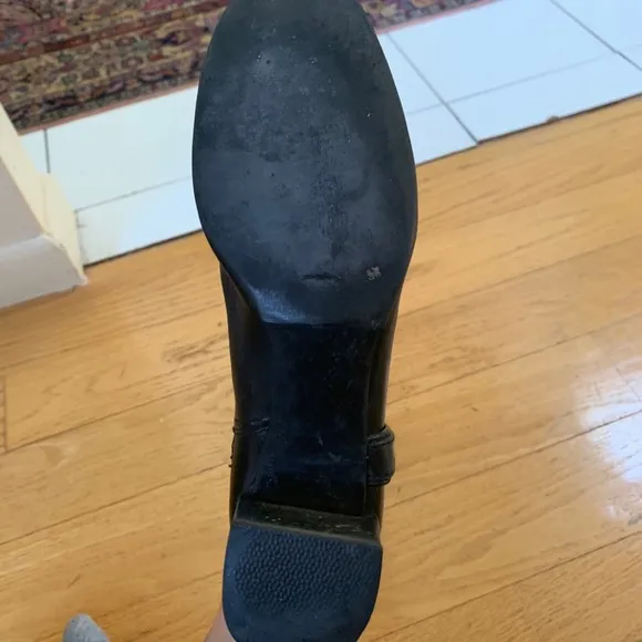 Tory Burch black Donovan leather rider boots
