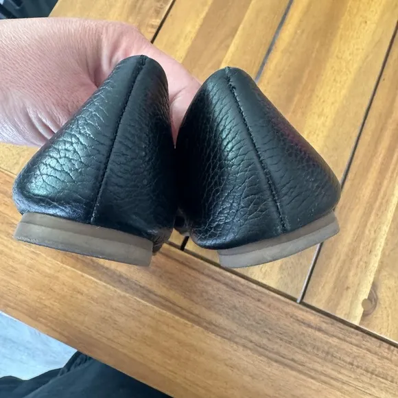 Tory Burch Black Leather Ballet Flats Size 6 w/ Dust Bag