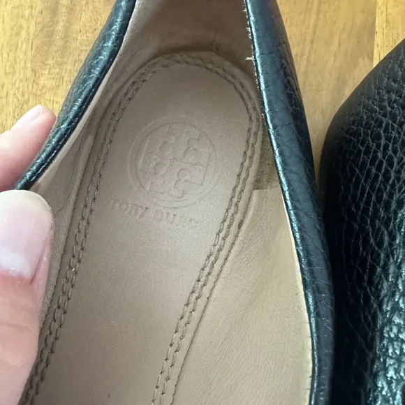 Tory Burch Black Leather Ballet Flats Size 6 w/ Dust Bag