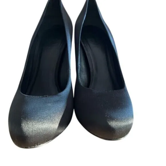 Tory Burch Black Leather Classic High Heel Pumps Size 7M Womens Shoes