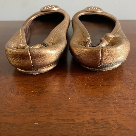 Tory Burch Bronze Reva Flats Timeless Style Comfort