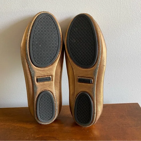 Tory Burch Bronze Reva Flats Timeless Style Comfort