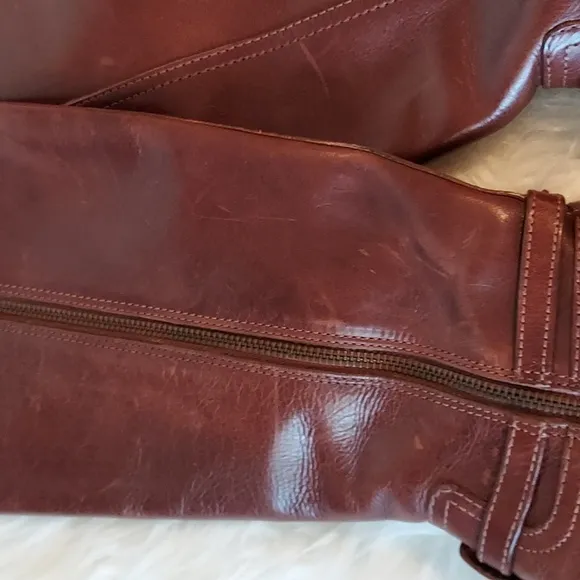 Tory Burch Brown Heeled Knee-High Riding Boots Sz-8.5