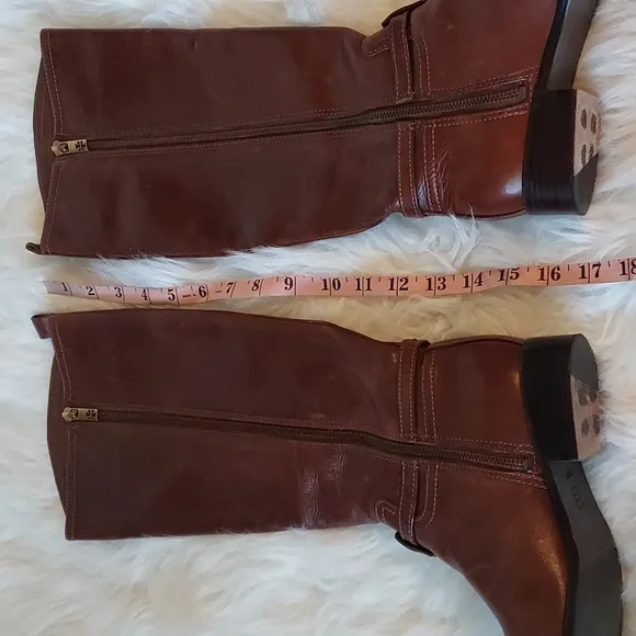 Tory Burch Brown Heeled Knee-High Riding Boots Sz-8.5
