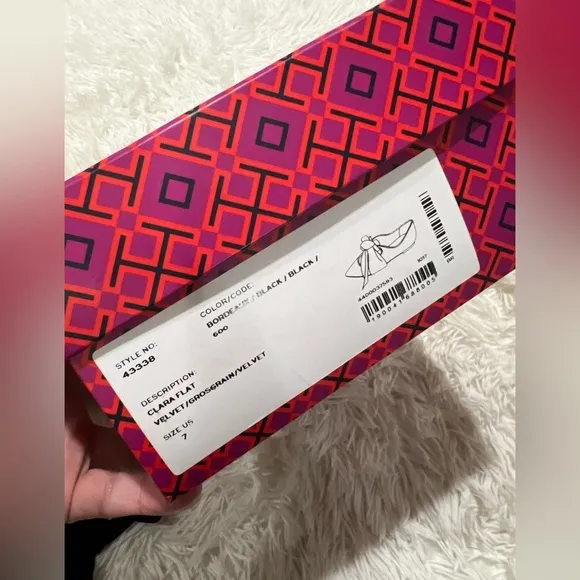 Tory Burch Clara Flats - NIB - size 7 - Bordeaux/black
