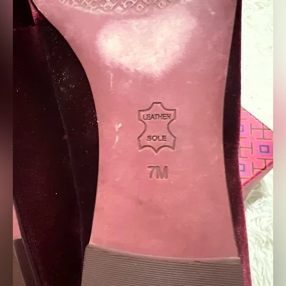 Tory Burch Clara Flats - NIB - size 7 - Bordeaux/black