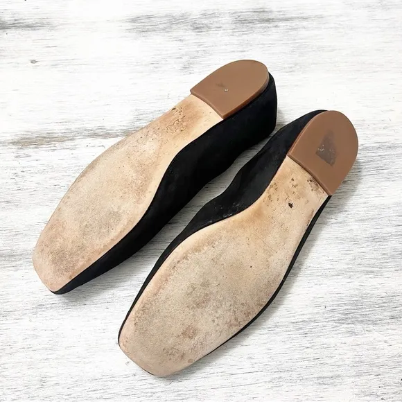 Tory Burch Georgia Ballet Flats Black Suede size 8.5M