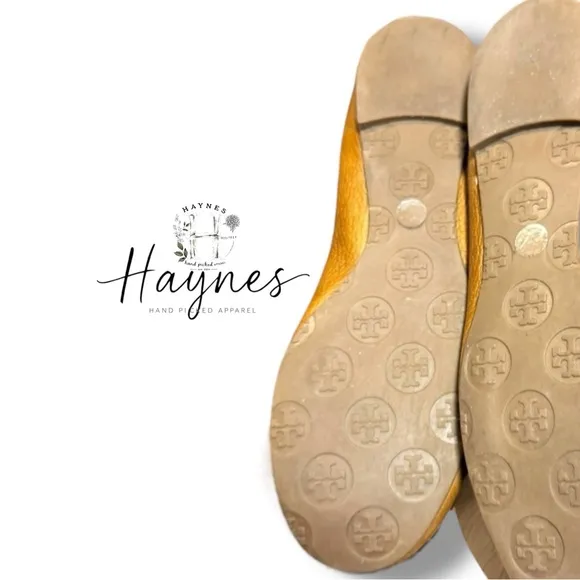 TORY BURCH | Luxury - Reva - Tan Leather Ballet Flats Size 7M {B10}