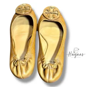 TORY BURCH | Luxury - Reva - Tan Leather Ballet Flats Size 7M {B10}