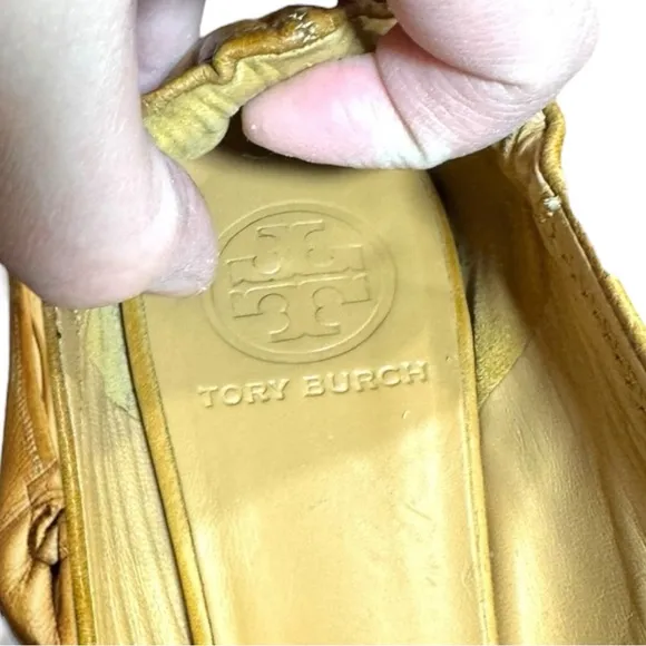 TORY BURCH | Luxury - Reva - Tan Leather Ballet Flats Size 7M {B10}