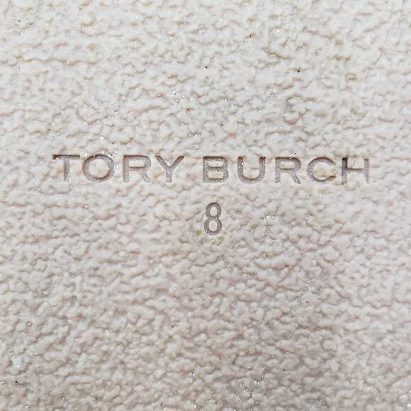 Tory Burch Miller Cloud Thong Sandals 8 Womens Slide On Leather Orange