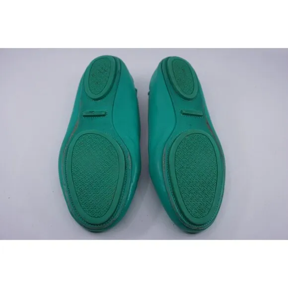 Tory Burch Minnie Sea Foam Green Teal Ballet Flats Women US Sz 8 Business Casual