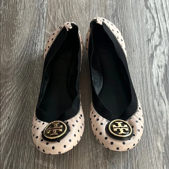 Tory Burch Pink Polka Dot Ballet Flats