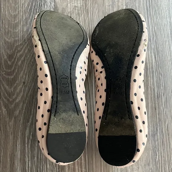 Tory Burch Pink Polka Dot Ballet Flats
