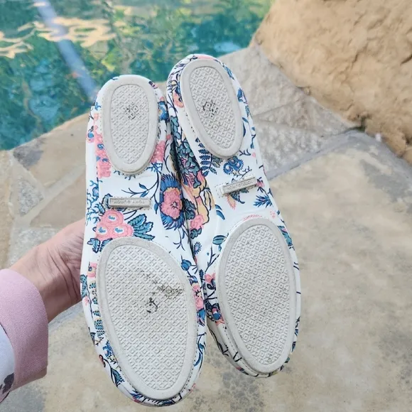 Tory Burch Reva Floral Print Women's Flats Size 7