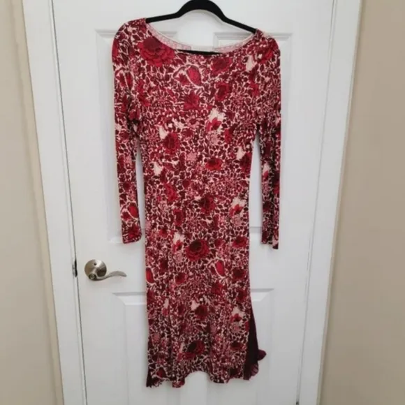 Tory Burch RIA FLORAL-PRINT BOAT-NECK SHEATH DRESS
