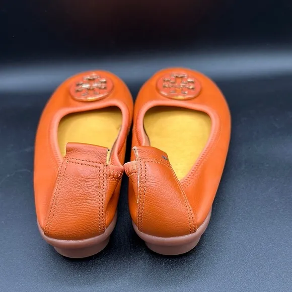 Tory Burch Women's Orange Ballet Flats size 9.5/10