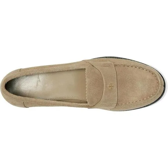 Tory Burch Classic Loafers Women's 9.5 Cammello Suede Slip on Flats Shoes ZPO951