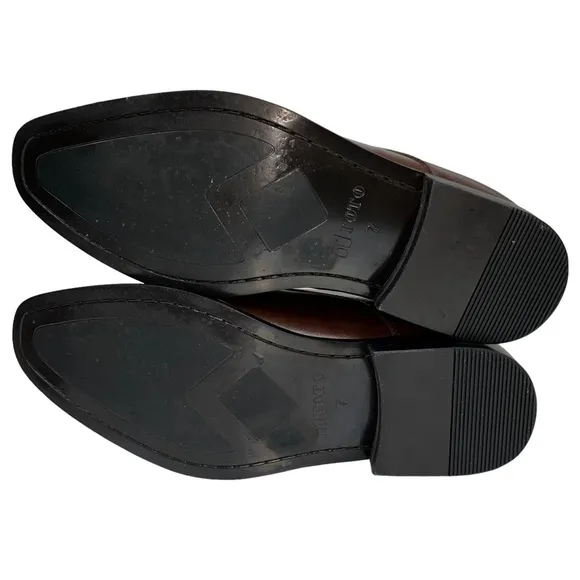 TOTO Invisible 3.4&quot; Height Increasing Elevator Classic Derby Lace‎ Up Shoe Men 7