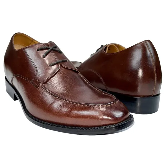 TOTO Invisible 3.4&quot; Height Increasing Elevator Classic Derby Lace‎ Up Shoe Men 7