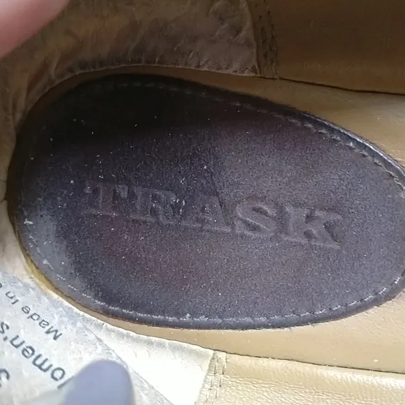 Trask Brown Tan Ria Pointed Leather Suede Flats