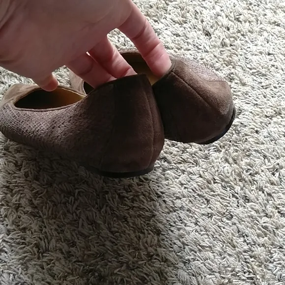 Trask Brown Tan Ria Pointed Leather Suede Flats