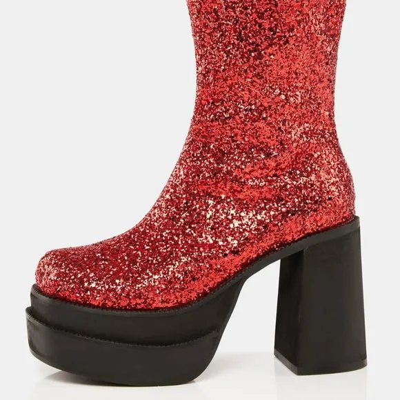 TREETZZZ AND MANY TRIXXX  Mystical Sparks Platform Boots ( BRAND NEW !!!! )