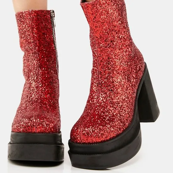 TREETZZZ AND MANY TRIXXX  Mystical Sparks Platform Boots ( BRAND NEW !!!! )