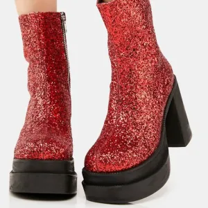 TREETZZZ AND MANY TRIXXX  Mystical Sparks Platform Boots ( BRAND NEW !!!! )