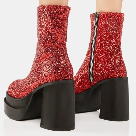 TREETZZZ AND MANY TRIXXX  Mystical Sparks Platform Boots ( BRAND NEW !!!! )