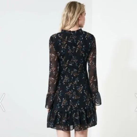 Trendyol Black Flowered Dress‎