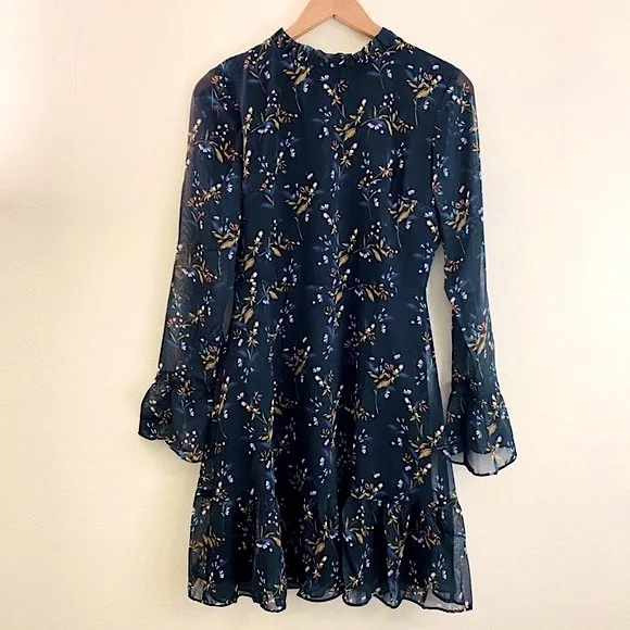 Trendyol Black Flowered Dress‎