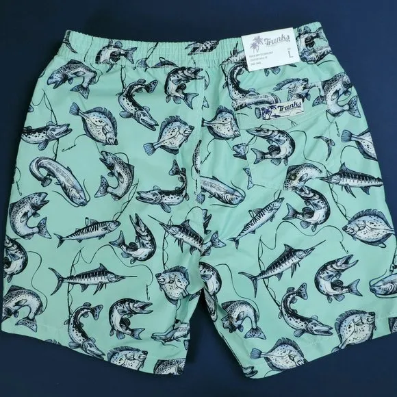 Trunks Surf and Swim Co. Men’s Bathing Suit Fish Large NWT