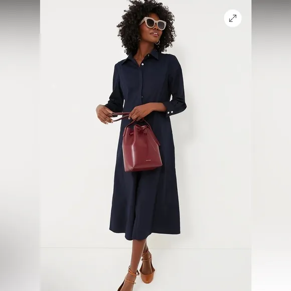 Tuckernuck Dark Navy Briana Midi Dress