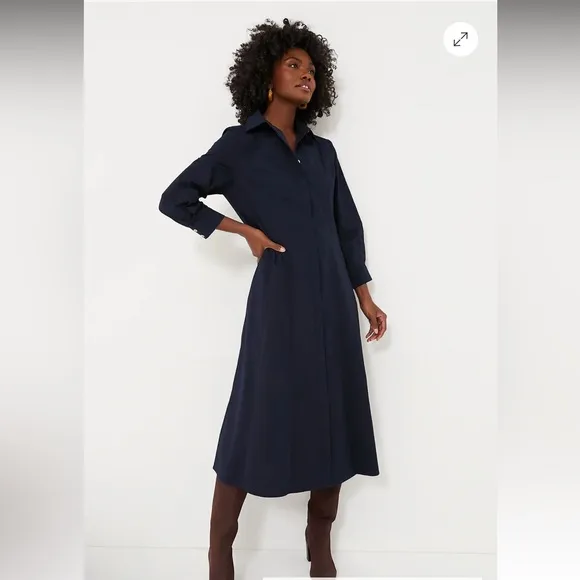 Tuckernuck Dark Navy Briana Midi Dress