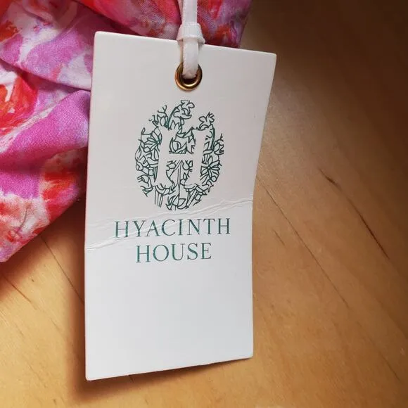 Tuckernuck Hyacinth House Fuschia Brushstrokes Aurora Halter Midi Dress Size XL