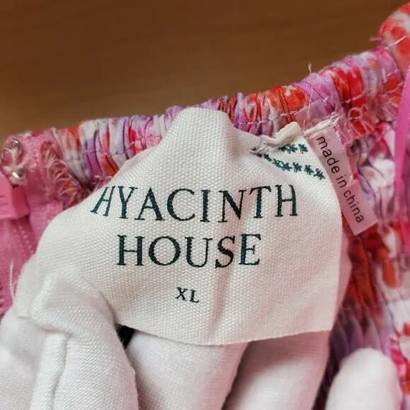 Tuckernuck Hyacinth House Fuschia Brushstrokes Aurora Halter Midi Dress Size XL