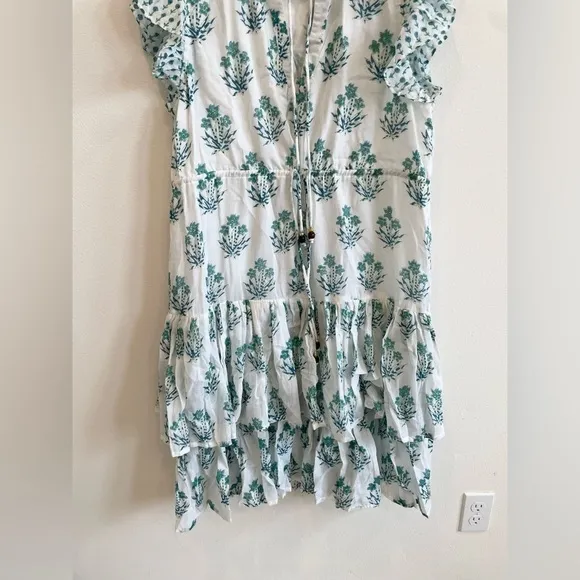 Tuckernuck Oliphant Indica Blue Cinched Flirty Mini Dress XL
