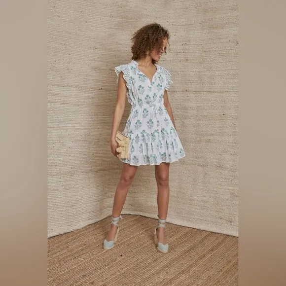 Tuckernuck Oliphant Indica Blue Cinched Flirty Mini Dress XL