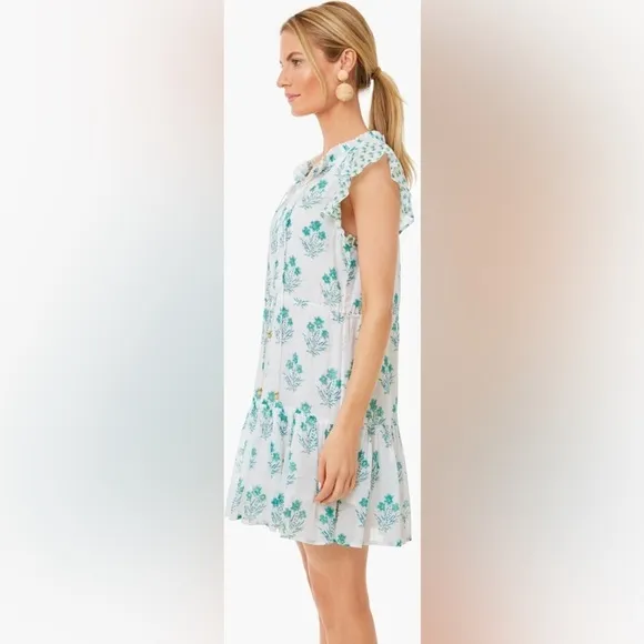 Tuckernuck Oliphant Indica Blue Cinched Flirty Mini Dress XL
