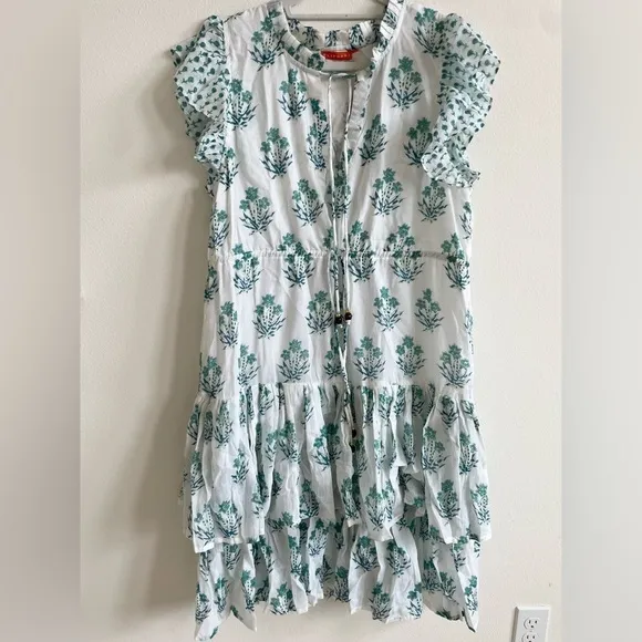 Tuckernuck Oliphant Indica Blue Cinched Flirty Mini Dress XL