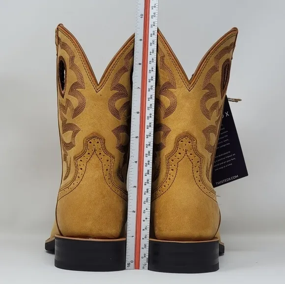 Twisted X 9&quot; Women's Size 9.5 Stock Brown Leather Western Boots WRS0037 New