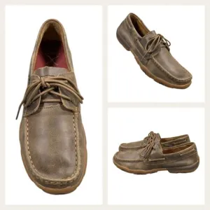 Twisted X Boat Shoe Driving Moccasins GUC $120 Size 9M   S2879