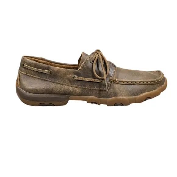 Twisted X Boat Shoe Driving Moccasins GUC $120 Size 9M   S2879