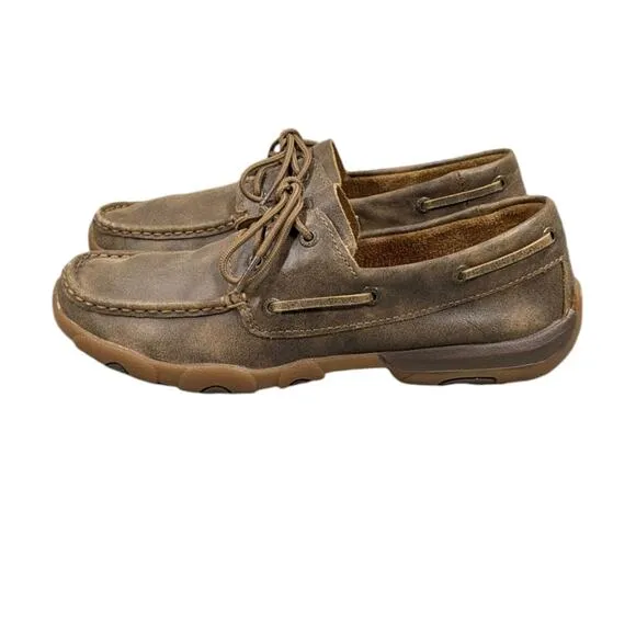 Twisted X Boat Shoe Driving Moccasins GUC $120 Size 9M   S2879
