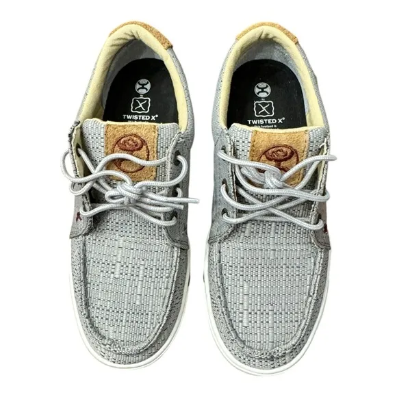 Twisted X Hooey Loper Grey Shoe WHYC009 Lace Up Sneaker Everyday Women’s Size 6