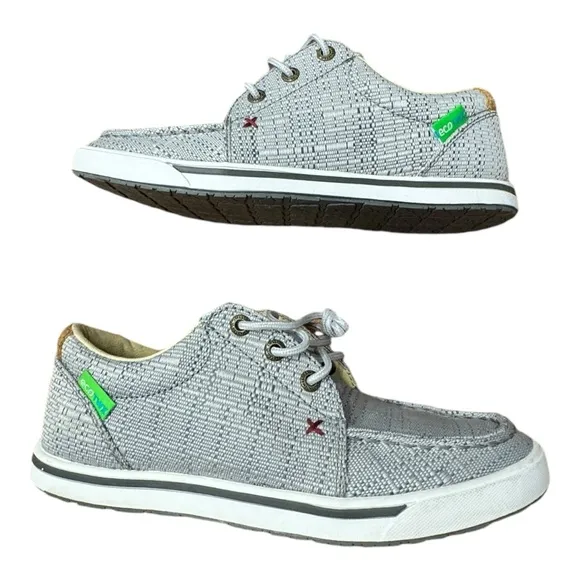 Twisted X Hooey Loper Grey Shoe WHYC009 Lace Up Sneaker Everyday Women’s Size 6