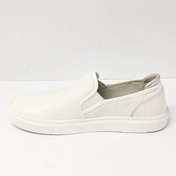 UGG Alameda Slip-On Sneakers, White Leather, Women's 10