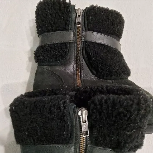 UGG Blayre II Black Suede Boots Size 9